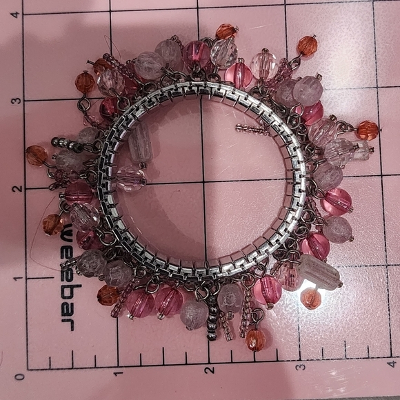 Pink Symphony Beaded Stretch Bracelet cha-cha - Picture 6 of 6